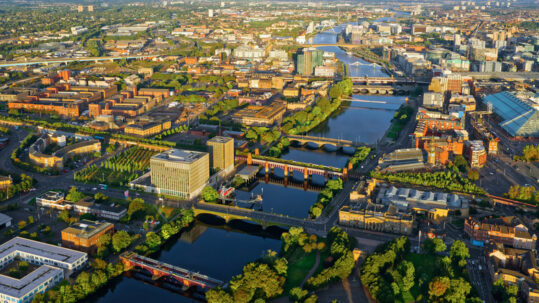 Aerial view of the River Clyde