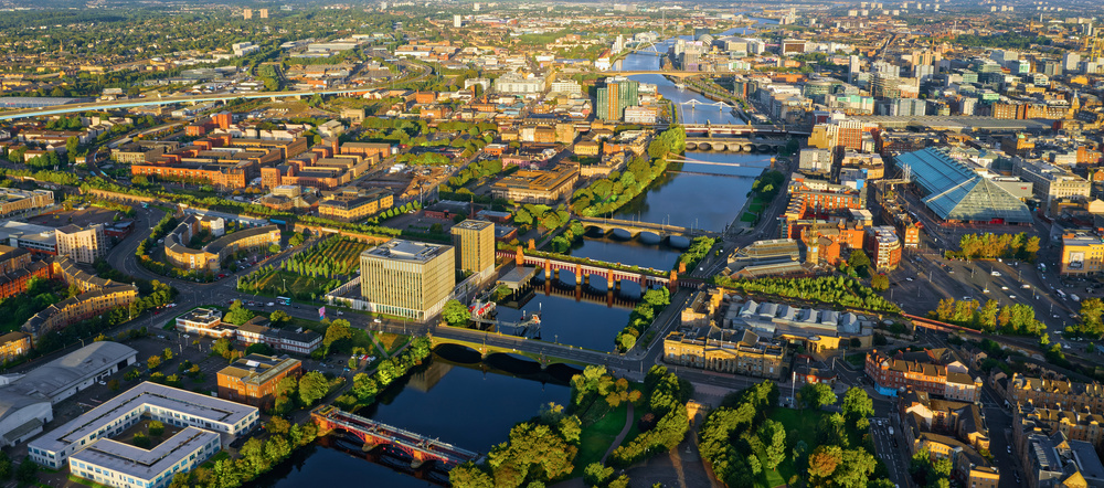 Aerial view of the River Clyde